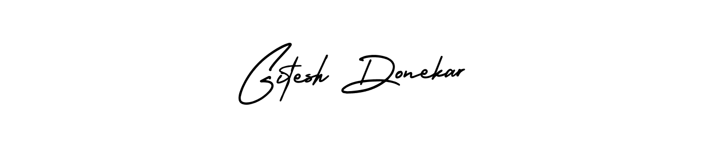 Best and Professional Signature Style for Gitesh Donekar. AmerikaSignatureDemo-Regular Best Signature Style Collection. Gitesh Donekar signature style 3 images and pictures png