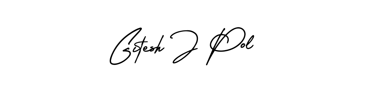 How to Draw Gitesh J Pol signature style? AmerikaSignatureDemo-Regular is a latest design signature styles for name Gitesh J Pol. Gitesh J Pol signature style 3 images and pictures png