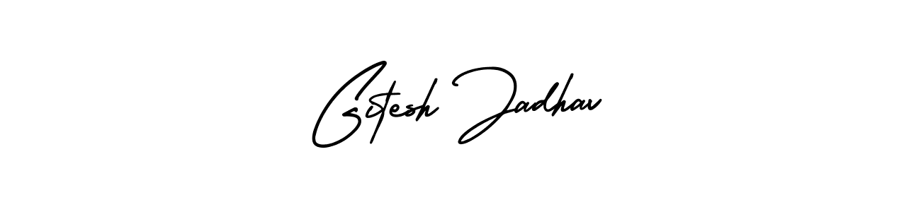 Also You can easily find your signature by using the search form. We will create Gitesh Jadhav name handwritten signature images for you free of cost using AmerikaSignatureDemo-Regular sign style. Gitesh Jadhav signature style 3 images and pictures png