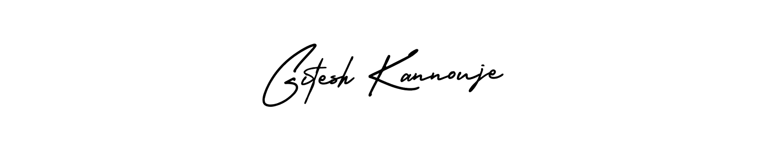 Also You can easily find your signature by using the search form. We will create Gitesh Kannouje name handwritten signature images for you free of cost using AmerikaSignatureDemo-Regular sign style. Gitesh Kannouje signature style 3 images and pictures png