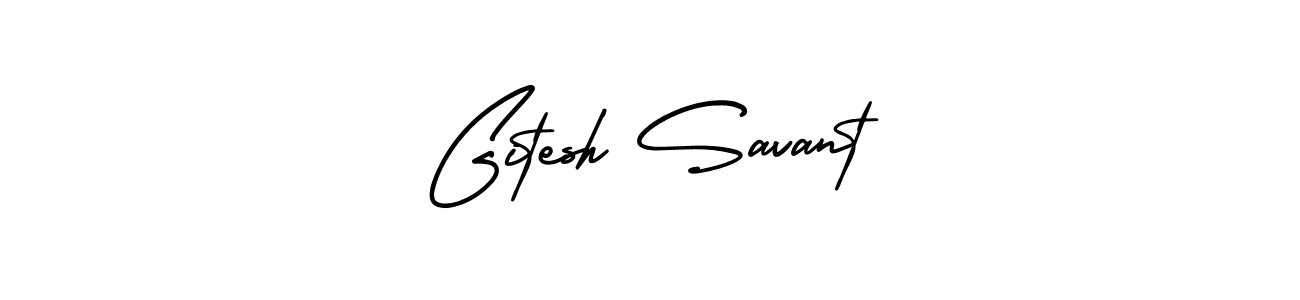 How to Draw Gitesh Savant signature style? AmerikaSignatureDemo-Regular is a latest design signature styles for name Gitesh Savant. Gitesh Savant signature style 3 images and pictures png