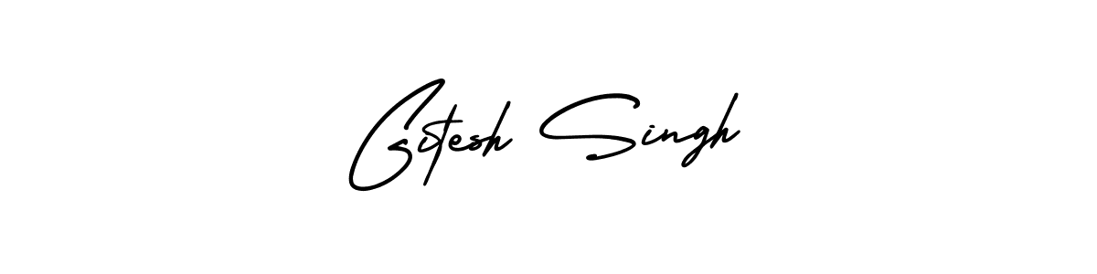 Gitesh Singh stylish signature style. Best Handwritten Sign (AmerikaSignatureDemo-Regular) for my name. Handwritten Signature Collection Ideas for my name Gitesh Singh. Gitesh Singh signature style 3 images and pictures png