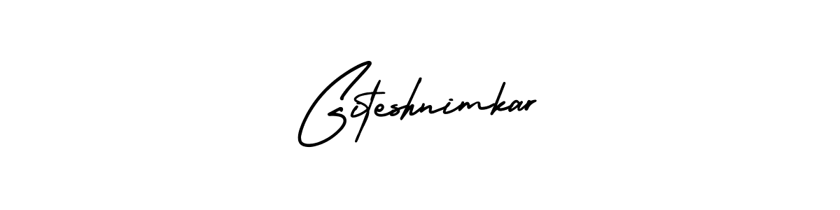 Also we have Giteshnimkar name is the best signature style. Create professional handwritten signature collection using AmerikaSignatureDemo-Regular autograph style. Giteshnimkar signature style 3 images and pictures png