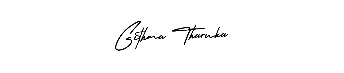 Make a beautiful signature design for name Githma Tharuka. With this signature (AmerikaSignatureDemo-Regular) style, you can create a handwritten signature for free. Githma Tharuka signature style 3 images and pictures png