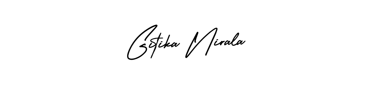 Also we have Gitika Nirala name is the best signature style. Create professional handwritten signature collection using AmerikaSignatureDemo-Regular autograph style. Gitika Nirala signature style 3 images and pictures png