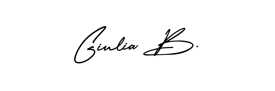 Design your own signature with our free online signature maker. With this signature software, you can create a handwritten (AmerikaSignatureDemo-Regular) signature for name Giulia B.. Giulia B. signature style 3 images and pictures png