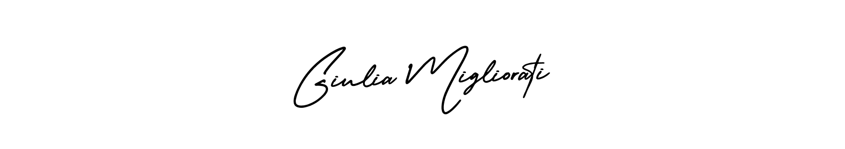 This is the best signature style for the Giulia Migliorati name. Also you like these signature font (AmerikaSignatureDemo-Regular). Mix name signature. Giulia Migliorati signature style 3 images and pictures png
