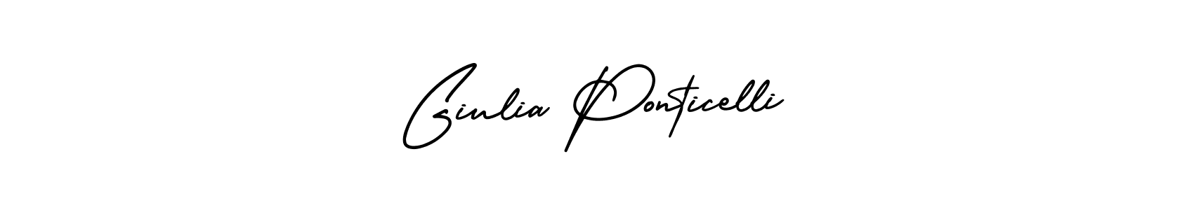 AmerikaSignatureDemo-Regular is a professional signature style that is perfect for those who want to add a touch of class to their signature. It is also a great choice for those who want to make their signature more unique. Get Giulia Ponticelli name to fancy signature for free. Giulia Ponticelli signature style 3 images and pictures png