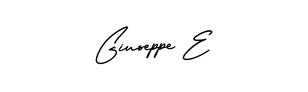 Make a beautiful signature design for name Giuseppe E. With this signature (AmerikaSignatureDemo-Regular) style, you can create a handwritten signature for free. Giuseppe E signature style 3 images and pictures png