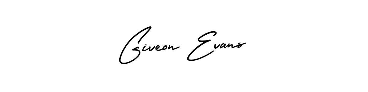 How to make Giveon Evans name signature. Use AmerikaSignatureDemo-Regular style for creating short signs online. This is the latest handwritten sign. Giveon Evans signature style 3 images and pictures png