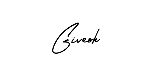 You should practise on your own different ways (AmerikaSignatureDemo-Regular) to write your name (Givesh) in signature. don't let someone else do it for you. Givesh signature style 3 images and pictures png