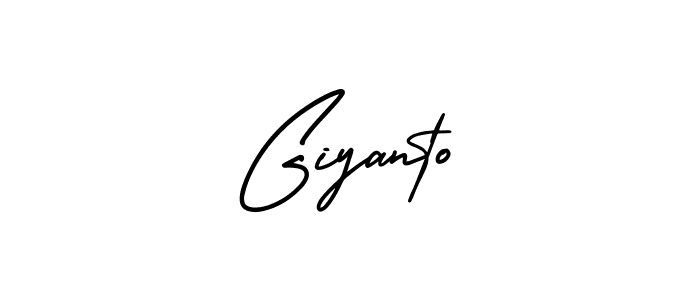 It looks lik you need a new signature style for name Giyanto. Design unique handwritten (AmerikaSignatureDemo-Regular) signature with our free signature maker in just a few clicks. Giyanto signature style 3 images and pictures png