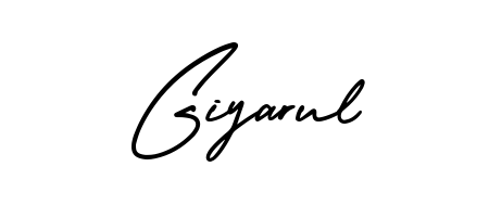 Upgrade your professional image with Giyarul signature created with AmerikaSignatureDemo-Regular font. Fast, free, and watermark-free download. Giyarul signature style 3 images and pictures png
