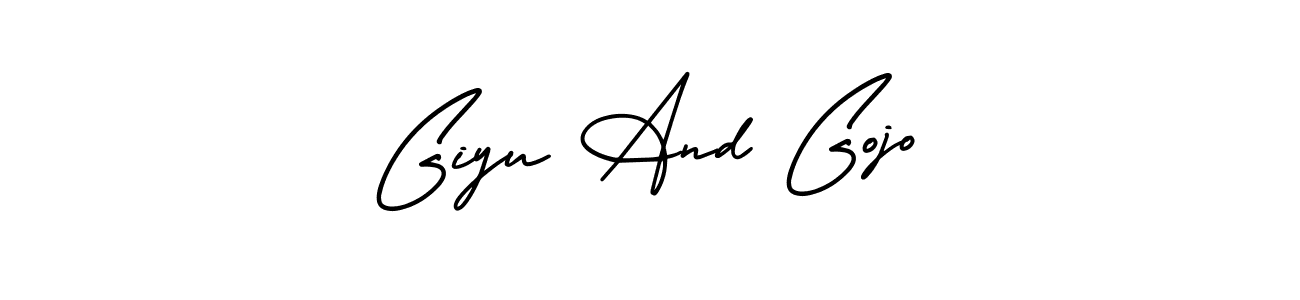 if you are searching for the best signature style for your name Giyu And Gojo. so please give up your signature search. here we have designed multiple signature styles  using AmerikaSignatureDemo-Regular. Giyu And Gojo signature style 3 images and pictures png
