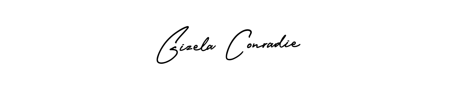 AmerikaSignatureDemo-Regular is a professional signature style that is perfect for those who want to add a touch of class to their signature. It is also a great choice for those who want to make their signature more unique. Get Gizela Conradie name to fancy signature for free. Gizela Conradie signature style 3 images and pictures png