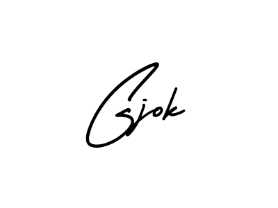 Create a beautiful signature design for name Gjok. With this signature (AmerikaSignatureDemo-Regular) fonts, you can make a handwritten signature for free. Gjok signature style 3 images and pictures png