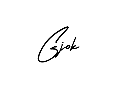 Create a beautiful signature design for name Gjok. With this signature (AmerikaSignatureDemo-Regular) fonts, you can make a handwritten signature for free. Gjok signature style 3 images and pictures png