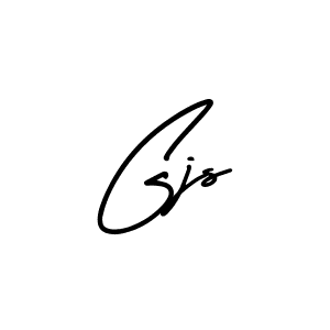 How to make Gjs name signature. Use AmerikaSignatureDemo-Regular style for creating short signs online. This is the latest handwritten sign. Gjs signature style 3 images and pictures png