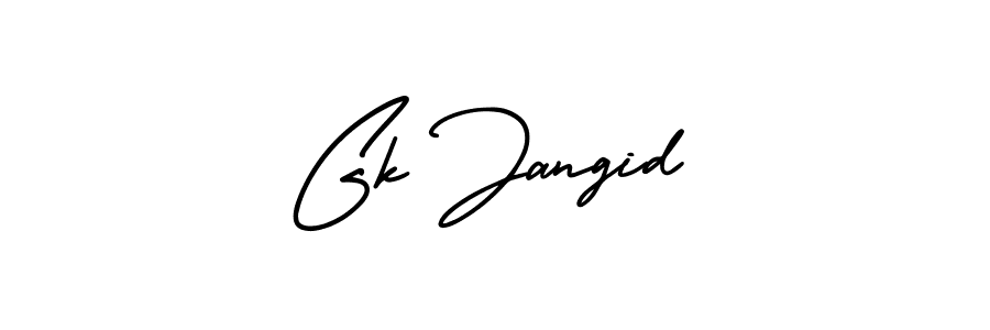 Make a beautiful signature design for name Gk Jangid. With this signature (AmerikaSignatureDemo-Regular) style, you can create a handwritten signature for free. Gk Jangid signature style 3 images and pictures png