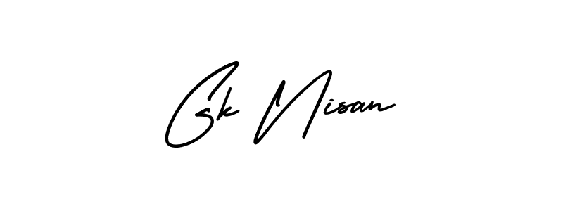 Also You can easily find your signature by using the search form. We will create Gk Nisan name handwritten signature images for you free of cost using AmerikaSignatureDemo-Regular sign style. Gk Nisan signature style 3 images and pictures png