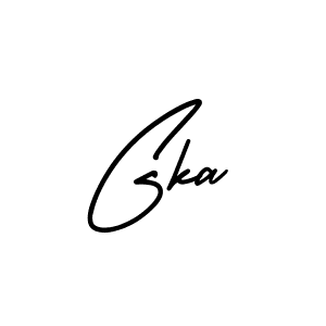 Create a beautiful signature design for name Gka. With this signature (AmerikaSignatureDemo-Regular) fonts, you can make a handwritten signature for free. Gka signature style 3 images and pictures png