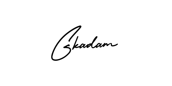 if you are searching for the best signature style for your name Gkadam. so please give up your signature search. here we have designed multiple signature styles  using AmerikaSignatureDemo-Regular. Gkadam signature style 3 images and pictures png