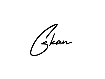 Make a beautiful signature design for name Gkan. With this signature (AmerikaSignatureDemo-Regular) style, you can create a handwritten signature for free. Gkan signature style 3 images and pictures png