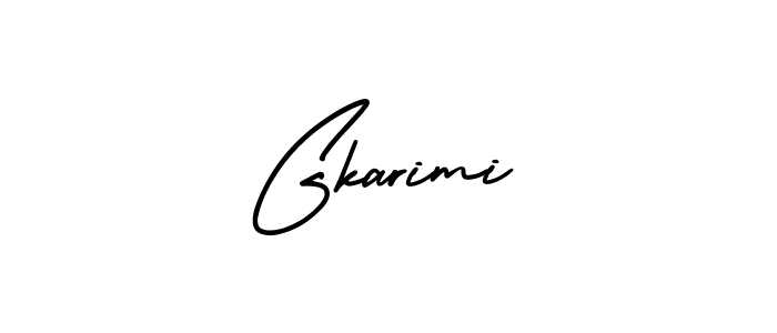 Create a beautiful signature design for name Gkarimi. With this signature (AmerikaSignatureDemo-Regular) fonts, you can make a handwritten signature for free. Gkarimi signature style 3 images and pictures png