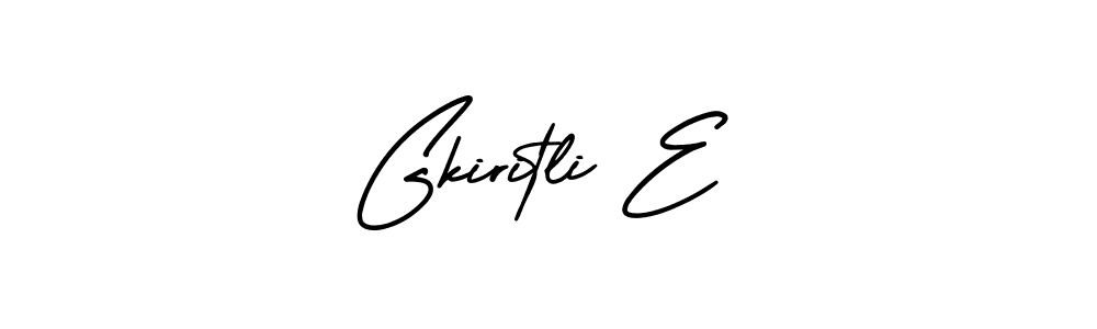 Design your own signature with our free online signature maker. With this signature software, you can create a handwritten (AmerikaSignatureDemo-Regular) signature for name Gkiritli E. Gkiritli E signature style 3 images and pictures png