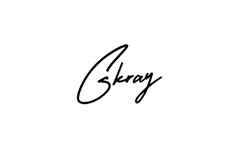 How to make Gkray name signature. Use AmerikaSignatureDemo-Regular style for creating short signs online. This is the latest handwritten sign. Gkray signature style 3 images and pictures png