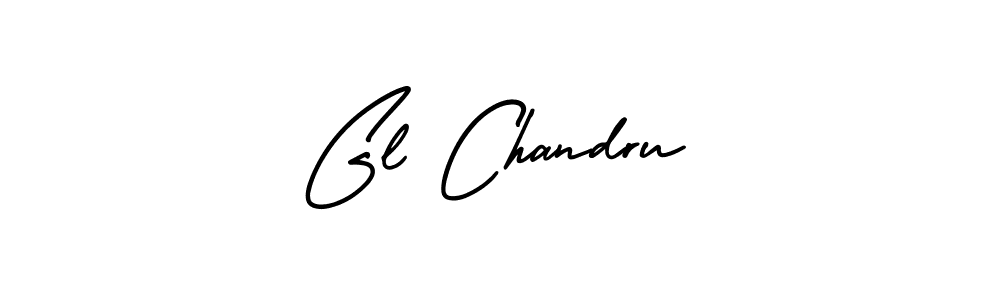 You should practise on your own different ways (AmerikaSignatureDemo-Regular) to write your name (Gl Chandru) in signature. don't let someone else do it for you. Gl Chandru signature style 3 images and pictures png