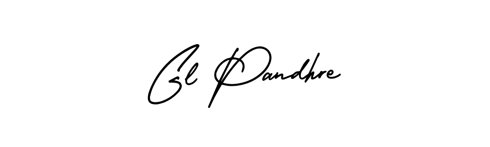 Gl Pandhre stylish signature style. Best Handwritten Sign (AmerikaSignatureDemo-Regular) for my name. Handwritten Signature Collection Ideas for my name Gl Pandhre. Gl Pandhre signature style 3 images and pictures png