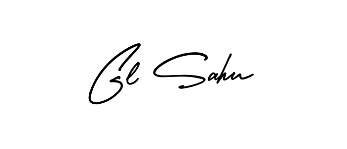 Gl Sahu stylish signature style. Best Handwritten Sign (AmerikaSignatureDemo-Regular) for my name. Handwritten Signature Collection Ideas for my name Gl Sahu. Gl Sahu signature style 3 images and pictures png