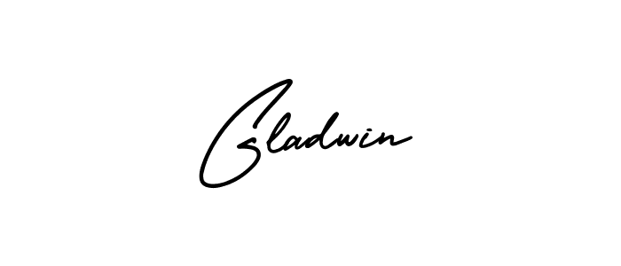 Use a signature maker to create a handwritten signature online. With this signature software, you can design (AmerikaSignatureDemo-Regular) your own signature for name Gladwin. Gladwin signature style 3 images and pictures png