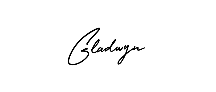 How to make Gladwyn name signature. Use AmerikaSignatureDemo-Regular style for creating short signs online. This is the latest handwritten sign. Gladwyn signature style 3 images and pictures png
