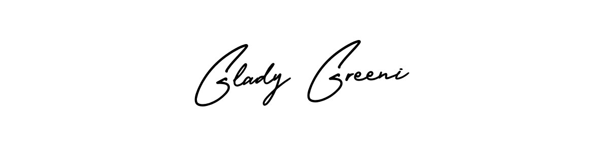 Make a beautiful signature design for name Glady Greeni. With this signature (AmerikaSignatureDemo-Regular) style, you can create a handwritten signature for free. Glady Greeni signature style 3 images and pictures png