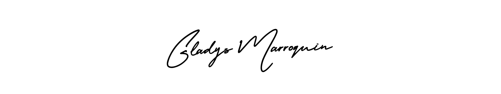 Make a beautiful signature design for name Gladys Marroquin. With this signature (AmerikaSignatureDemo-Regular) style, you can create a handwritten signature for free. Gladys Marroquin signature style 3 images and pictures png