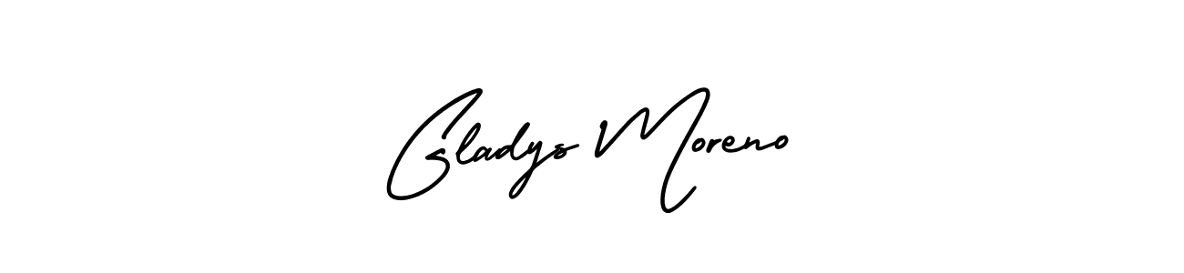 AmerikaSignatureDemo-Regular is a professional signature style that is perfect for those who want to add a touch of class to their signature. It is also a great choice for those who want to make their signature more unique. Get Gladys Moreno name to fancy signature for free. Gladys Moreno signature style 3 images and pictures png