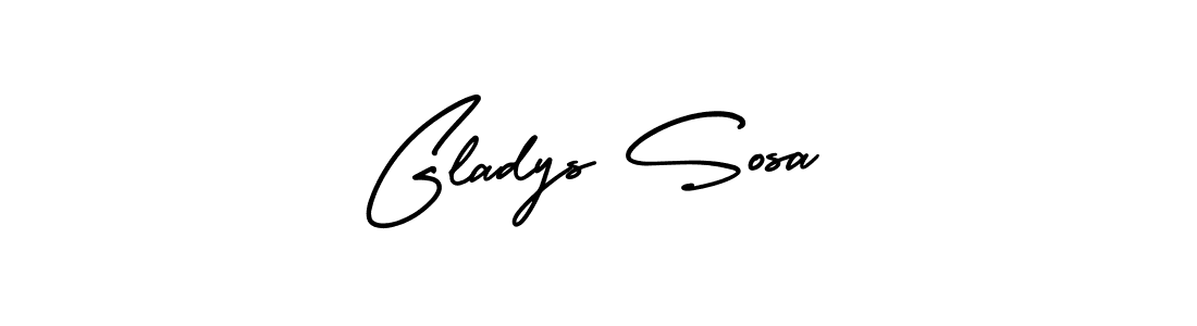 Design your own signature with our free online signature maker. With this signature software, you can create a handwritten (AmerikaSignatureDemo-Regular) signature for name Gladys Sosa. Gladys Sosa signature style 3 images and pictures png