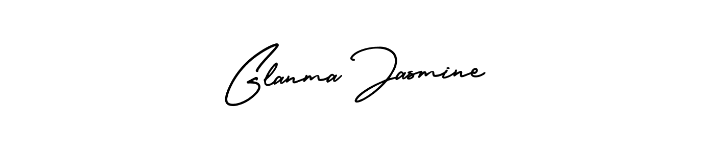 AmerikaSignatureDemo-Regular is a professional signature style that is perfect for those who want to add a touch of class to their signature. It is also a great choice for those who want to make their signature more unique. Get Glanma Jasmine name to fancy signature for free. Glanma Jasmine signature style 3 images and pictures png