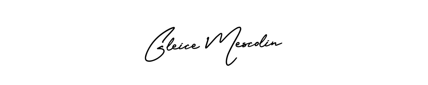 Also we have Gleice Mescolin name is the best signature style. Create professional handwritten signature collection using AmerikaSignatureDemo-Regular autograph style. Gleice Mescolin signature style 3 images and pictures png