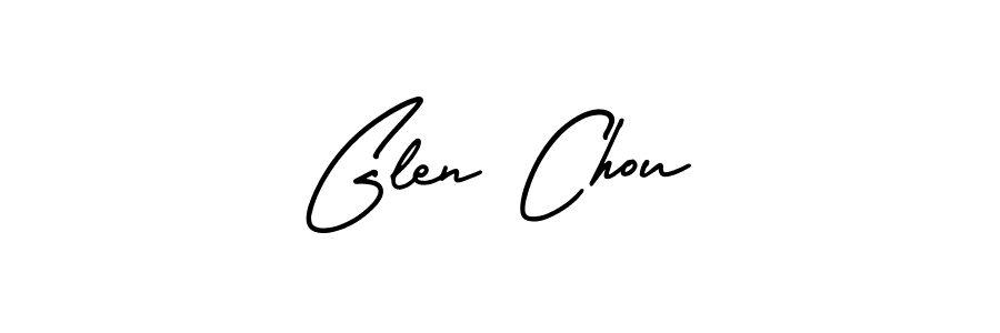 How to make Glen Chou name signature. Use AmerikaSignatureDemo-Regular style for creating short signs online. This is the latest handwritten sign. Glen Chou signature style 3 images and pictures png