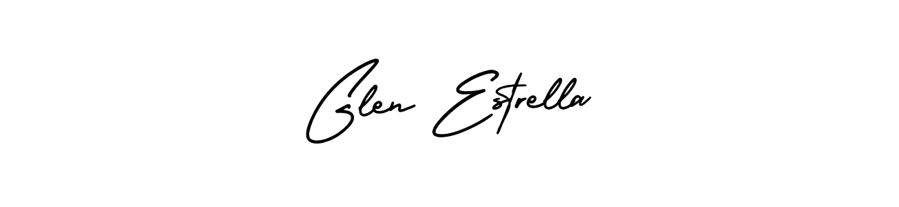 Glen Estrella stylish signature style. Best Handwritten Sign (AmerikaSignatureDemo-Regular) for my name. Handwritten Signature Collection Ideas for my name Glen Estrella. Glen Estrella signature style 3 images and pictures png