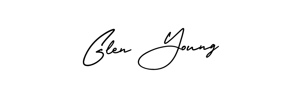The best way (AmerikaSignatureDemo-Regular) to make a short signature is to pick only two or three words in your name. The name Glen Young include a total of six letters. For converting this name. Glen Young signature style 3 images and pictures png