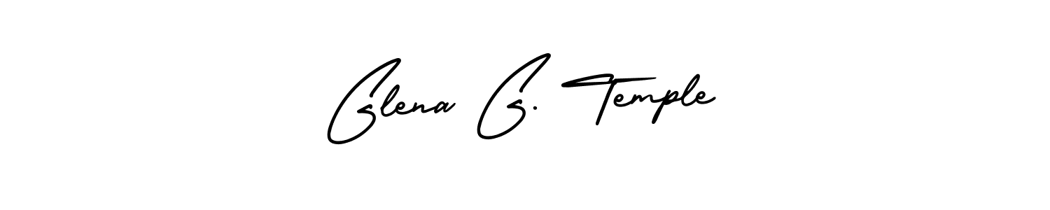 Use a signature maker to create a handwritten signature online. With this signature software, you can design (AmerikaSignatureDemo-Regular) your own signature for name Glena G. Temple. Glena G. Temple signature style 3 images and pictures png