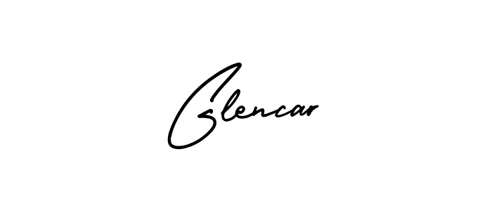 How to make Glencar name signature. Use AmerikaSignatureDemo-Regular style for creating short signs online. This is the latest handwritten sign. Glencar signature style 3 images and pictures png
