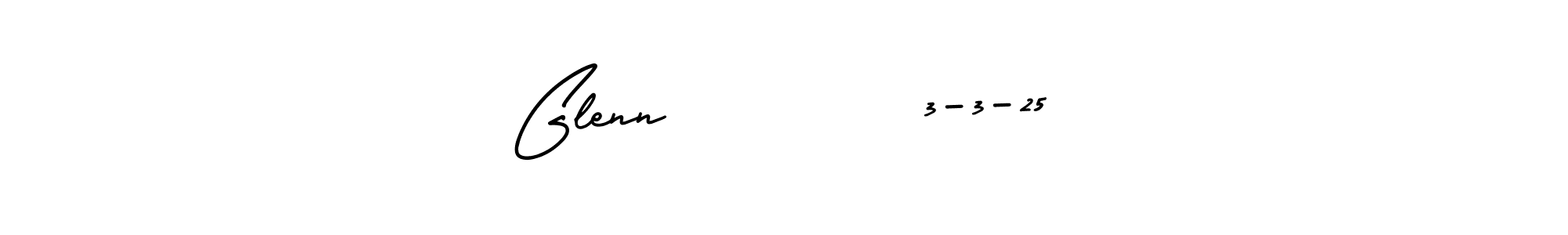 How to make Glenn         3-3-25 name signature. Use AmerikaSignatureDemo-Regular style for creating short signs online. This is the latest handwritten sign. Glenn         3-3-25 signature style 3 images and pictures png