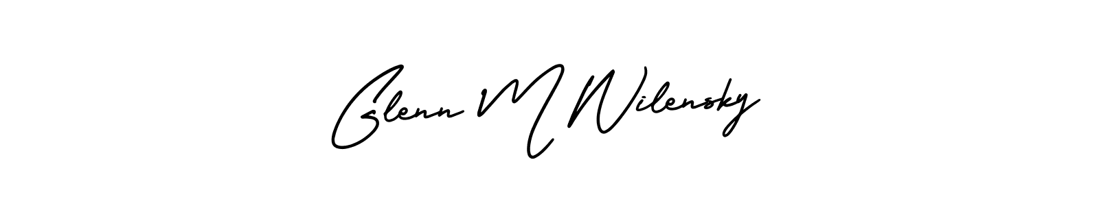 How to Draw Glenn M Wilensky signature style? AmerikaSignatureDemo-Regular is a latest design signature styles for name Glenn M Wilensky. Glenn M Wilensky signature style 3 images and pictures png