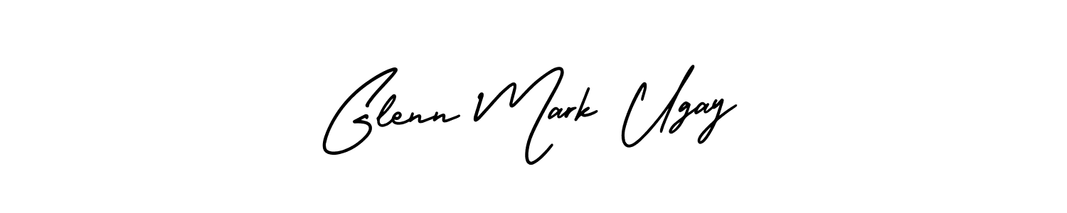 You should practise on your own different ways (AmerikaSignatureDemo-Regular) to write your name (Glenn Mark Ugay) in signature. don't let someone else do it for you. Glenn Mark Ugay signature style 3 images and pictures png