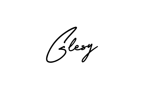 How to Draw Glesy signature style? AmerikaSignatureDemo-Regular is a latest design signature styles for name Glesy. Glesy signature style 3 images and pictures png